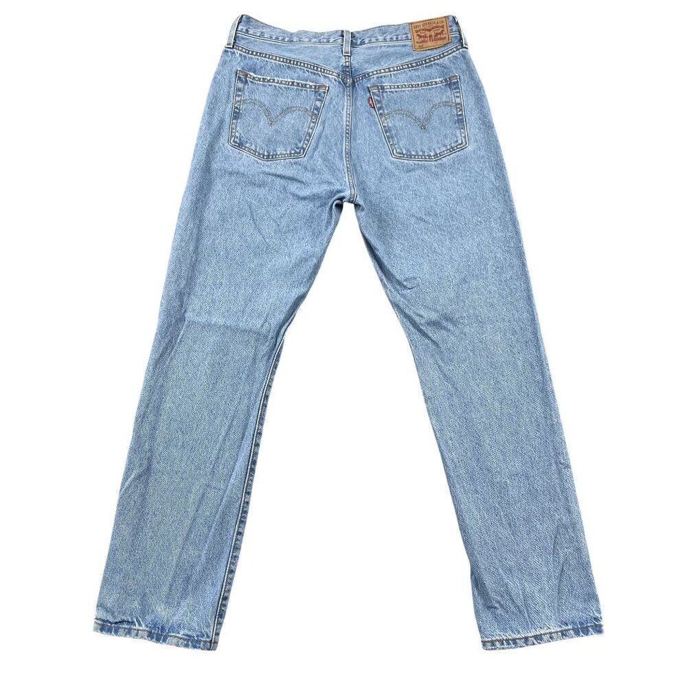 Levis 501XX Jeans Mens 32x30 Light Wash Button Fly Straight Leg Denim - Picture 2 of 9